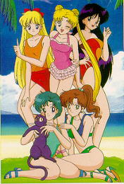 Sailor Moon at the beach!